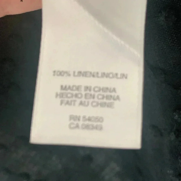 Jones New York Black Linen Blouse Size Large - Picture 8 of 10